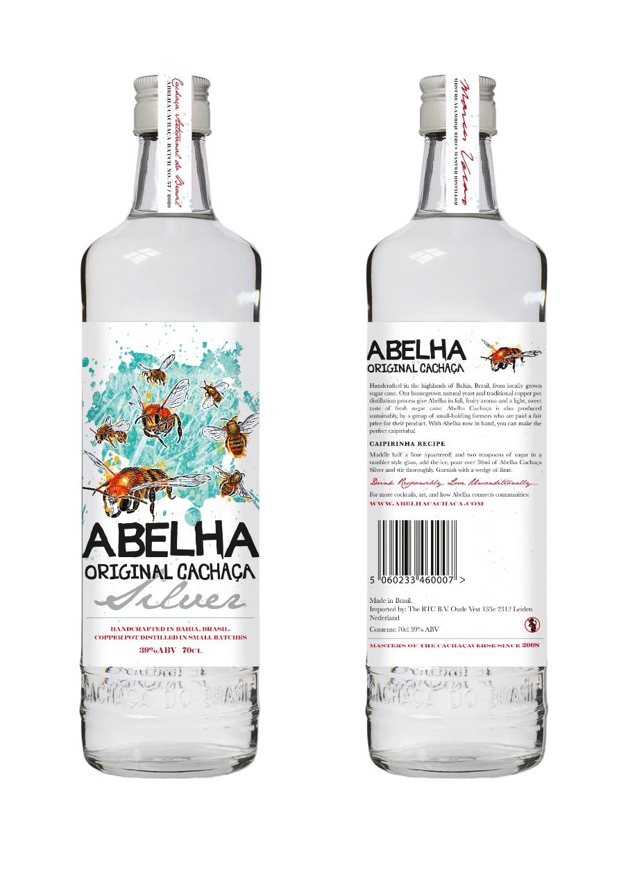 Abelha Cachaca – Bottle Visual – EU – Silver (SILVER 2